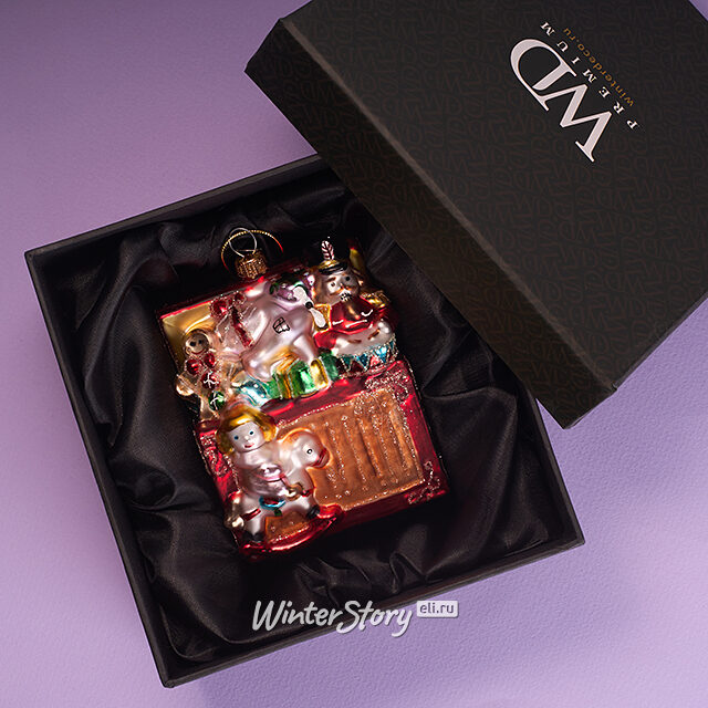 Елочная игрушка Сундук Бродячего Цирка 10 см, стекло, подарочная коробка Winter Deco