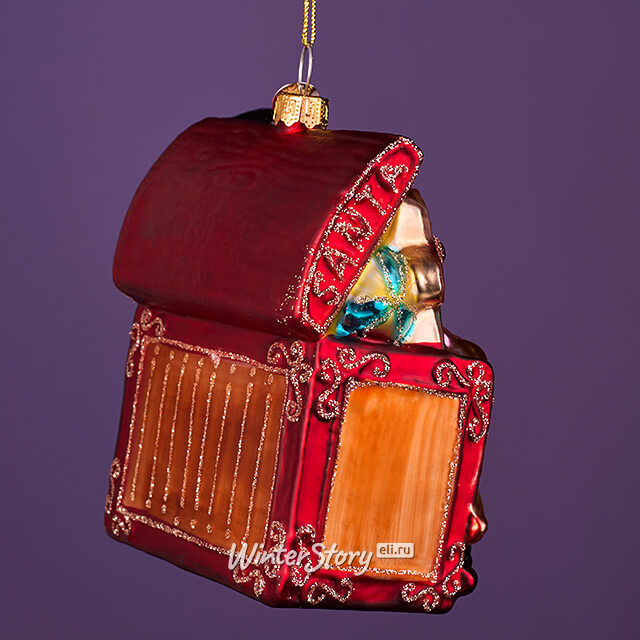 Елочная игрушка Сундук Бродячего Цирка 10 см, стекло, подарочная коробка Winter Deco