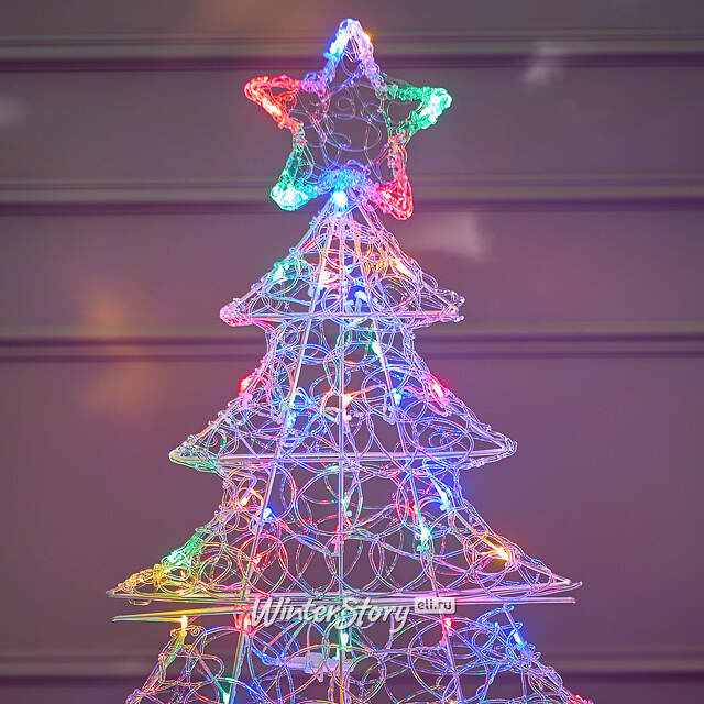 Светодиодная елка Luci Colorate 100 см, 70 разноцветных LED ламп, акрил, IP44 Winter Deco