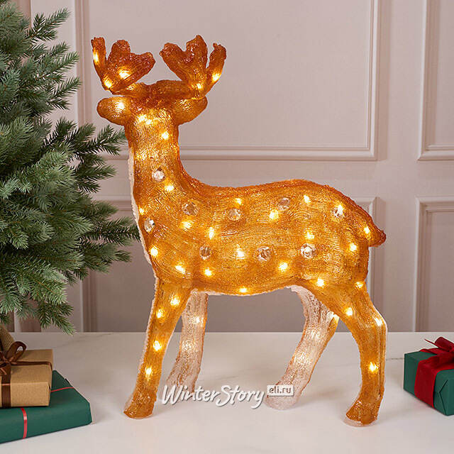 Светодиодный Олень Малыш Бакли 63 см, 80 теплых белых LED ламп, акрил, IP44, уцененный Winter Deco