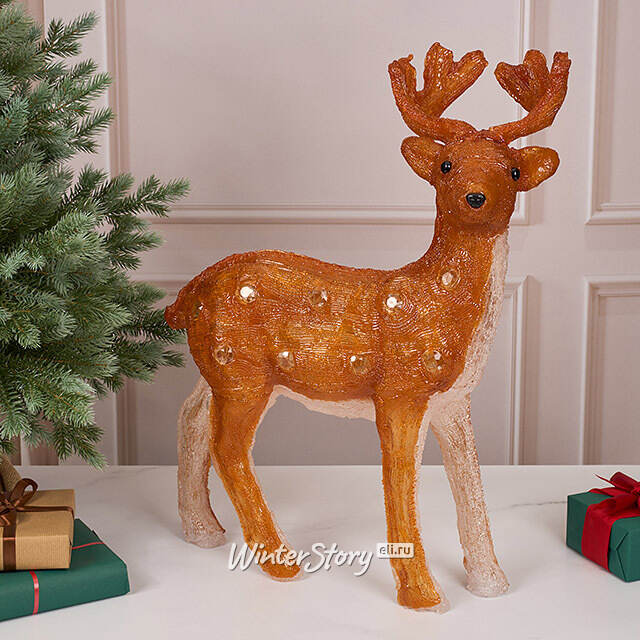 Светодиодный Олень Малыш Бакли 63 см, 80 теплых белых LED ламп, акрил, IP44, уцененный Winter Deco