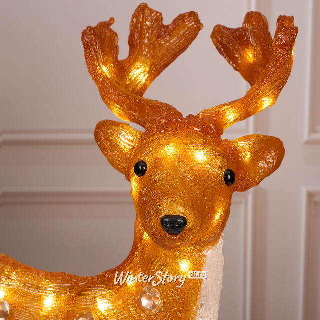 Светодиодный Олень Малыш Бакли 63 см, 80 теплых белых LED ламп, акрил, IP44, уцененный Winter Deco