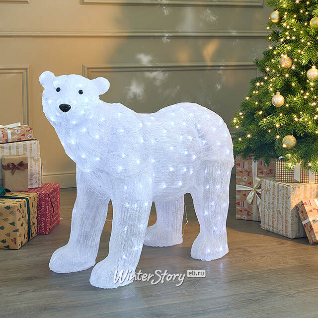 Светодиодная фигура Медведь - Abitante Artico 105 см, 180 холодных белых LED ламп, акрил, IP44 Winter Deco