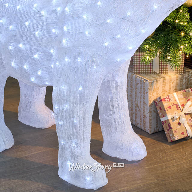 Светодиодная фигура Медведь - Abitante Artico 105 см, 180 холодных белых LED ламп, акрил, IP44 Winter Deco