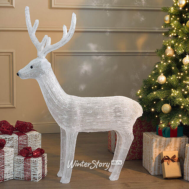 Светодиодная фигура Олень Вальттер 100 см, 160 белых LED ламп, акрил, IP44  Winter Deco