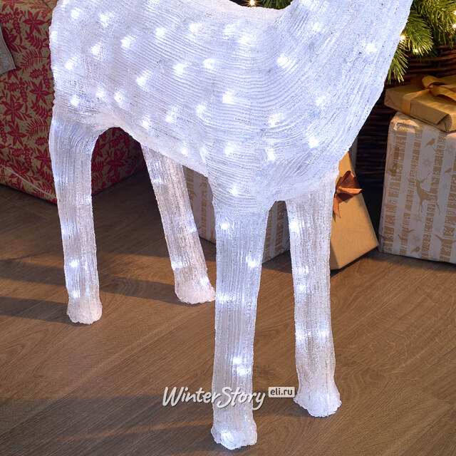 Светодиодная фигура Олень Вальттер 100 см, 160 белых LED ламп, акрил, IP44  Winter Deco