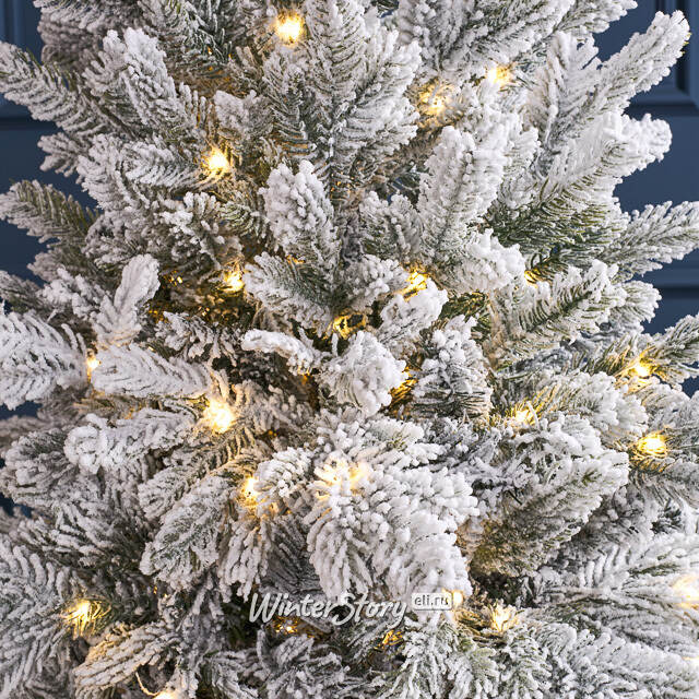 Искусственная елка с лампочками Гранада 90 см заснеженная, 120 теплых белых LED, ЛИТАЯ + ПВХ, контроллер, на батарейках Winter Deco