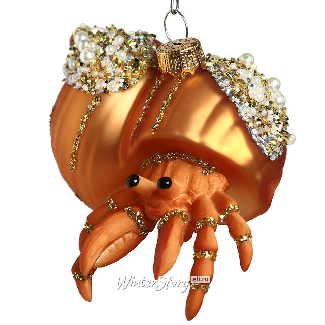 Елочная игрушка Краб Орси 12 см в подарочной коробке, стекло Winter Deco