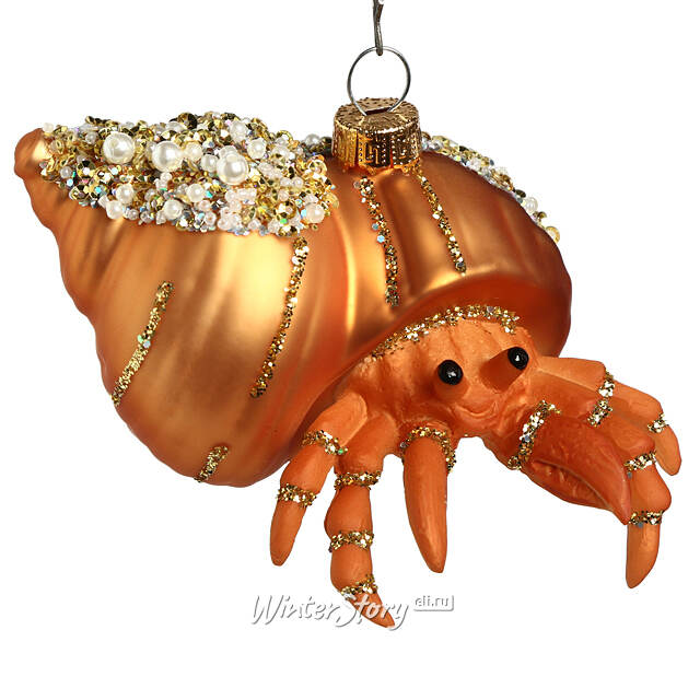 Елочная игрушка Краб Орси 12 см в подарочной коробке, стекло Winter Deco