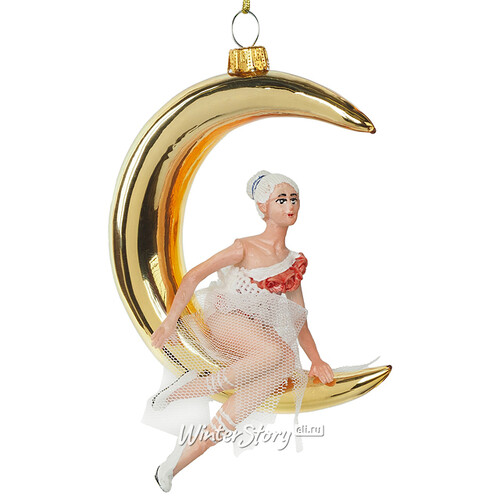 Стеклянная елочная игрушка Балерина Тальони - Moon Rhapsody 13 см, подвеска Winter Deco