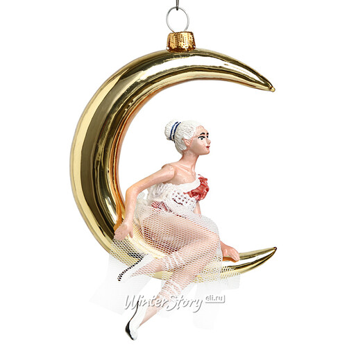 Стеклянная елочная игрушка Балерина Тальони - Moon Rhapsody 13 см, подвеска Winter Deco
