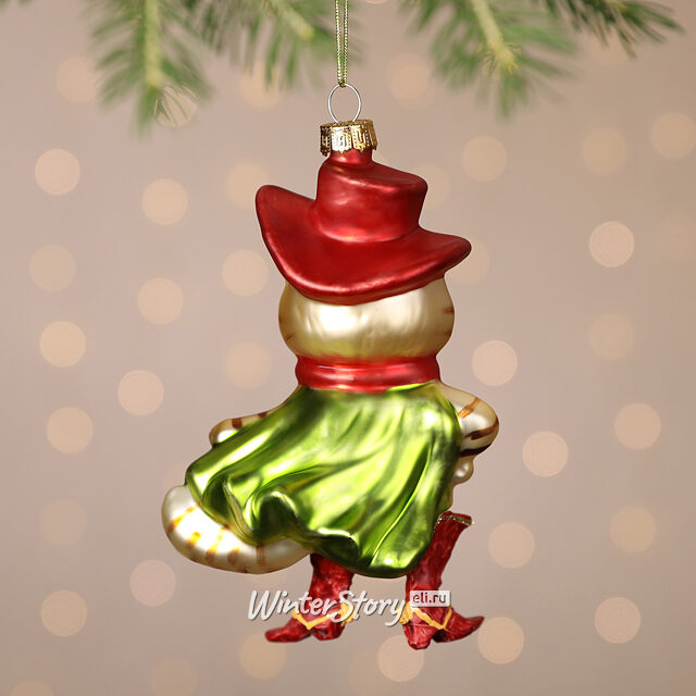 Елочная игрушка Кот в Сапогах 14 см, подвеска, стекло Winter Deco