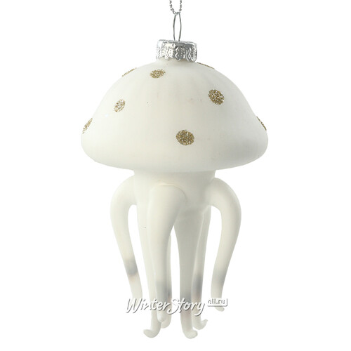 Стеклянная елочная игрушка Медуза - Santuario Miracoli 13 см, подвеска Winter Deco
