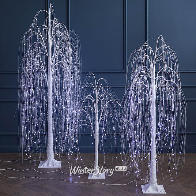 Светодиодное дерево Ива Basildon 150 см, 400 холодных белых микро LED ламп, IP44 Winter Deco
