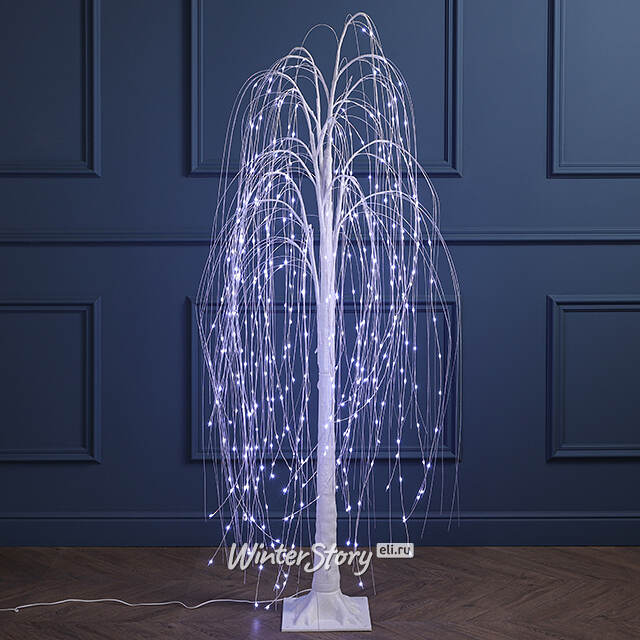 Светодиодное дерево Ива Basildon 150 см, 400 холодных белых микро LED ламп, IP44 Winter Deco