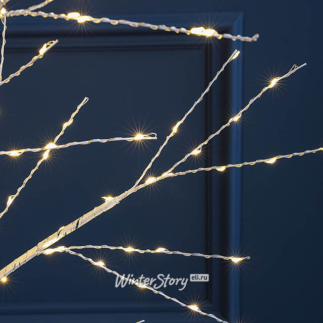 Светодиодное дерево Березка Balbeggi заснеженное 120 см, 300 теплых белых LED ламп, IP44 Winter Deco