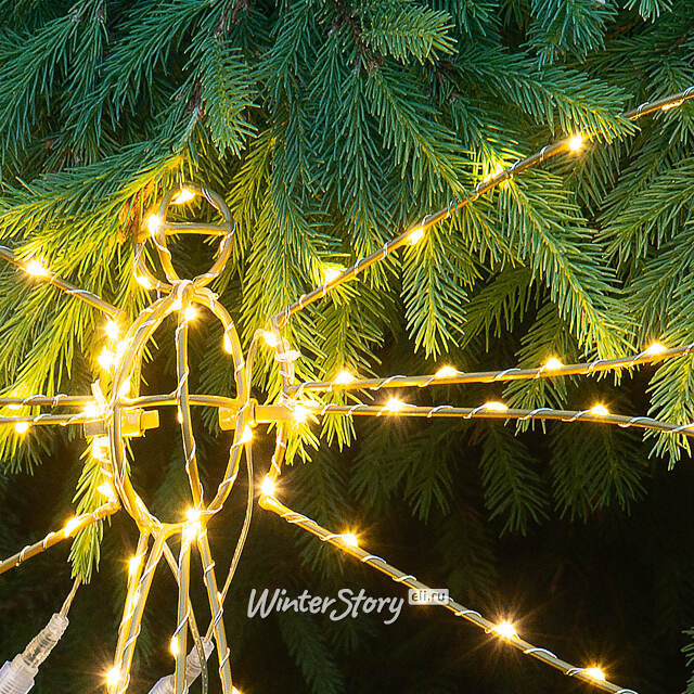 Плоское светодиодное украшение Стрекоза 80 см, 126 теплых белых LED ламп, IP44 Winter Deco