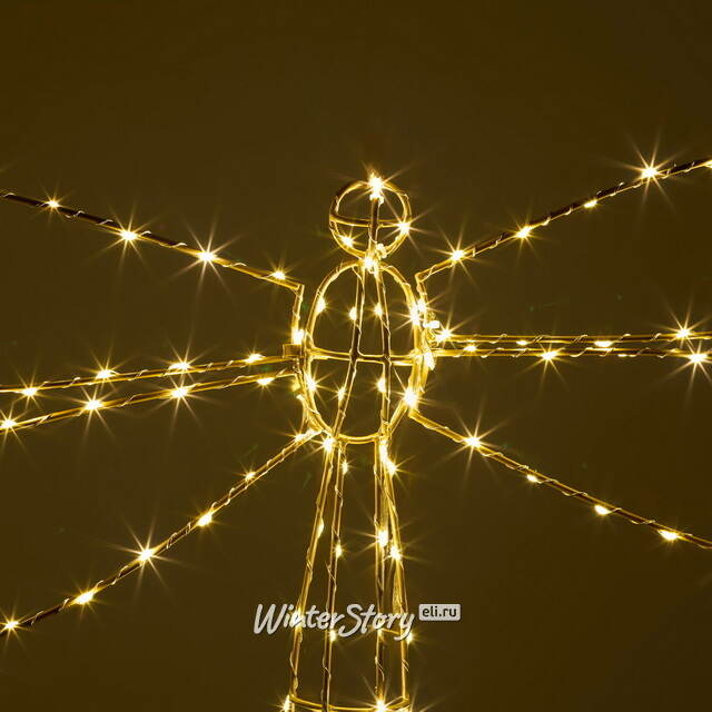 Плоское светодиодное украшение Стрекоза 80 см, 126 теплых белых LED ламп, IP44 Winter Deco