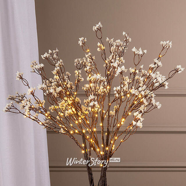 Набор светодиодных веточек Гипсофила Bonhill 80 см, 45 теплых белых микро LED ламп, 3 шт, IP44 Winter Deco
