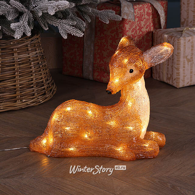 Светодиодная фигура Олень Мэлвин 39 см, 40 теплых белых LED ламп, IP44 Winter Deco