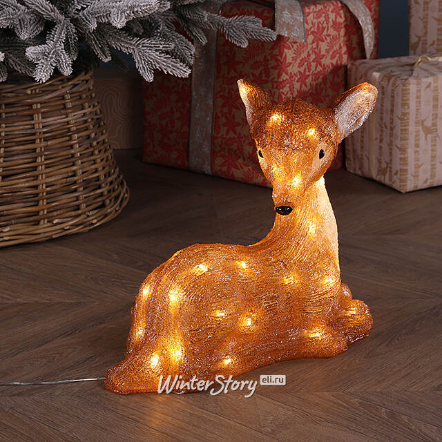 Светодиодная фигура Олень Мэлвин 39 см, 40 теплых белых LED ламп, IP44 Winter Deco