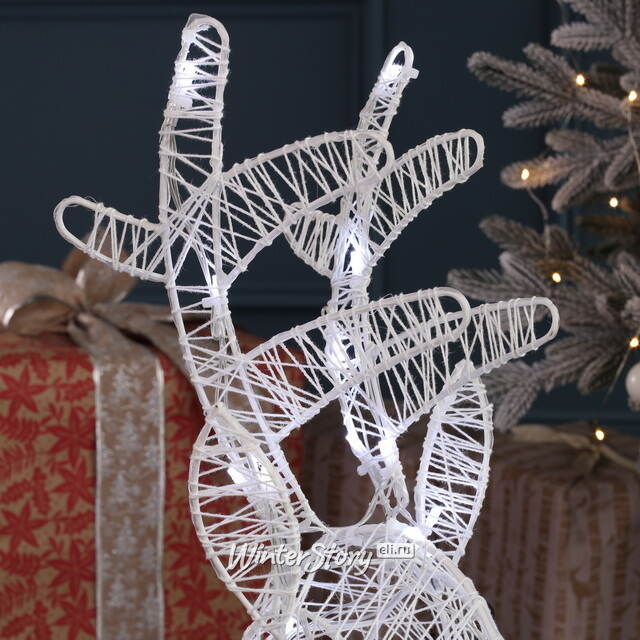 Светодиодная фигура Олень Тоннер 48 см, 40 холодных белых LED ламп, IP44 Winter Deco
