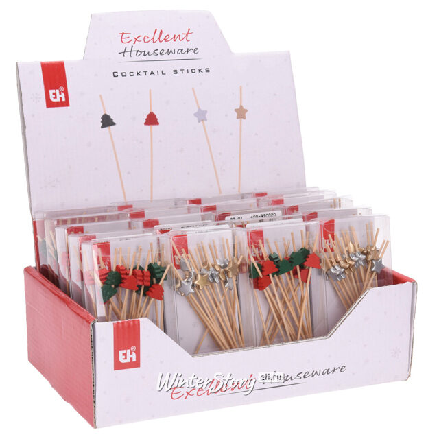 Новогодние шпажки Звезды 12 см, 20 шт Koopman