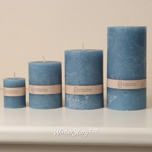Декоративная свеча Рикардо 10*7 см голубая Koopman