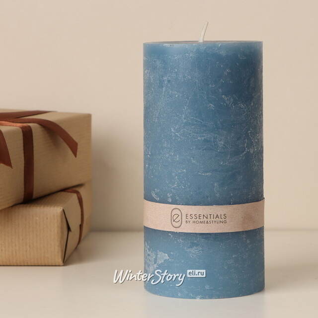 Декоративная свеча Рикардо 14*7 см голубая Koopman