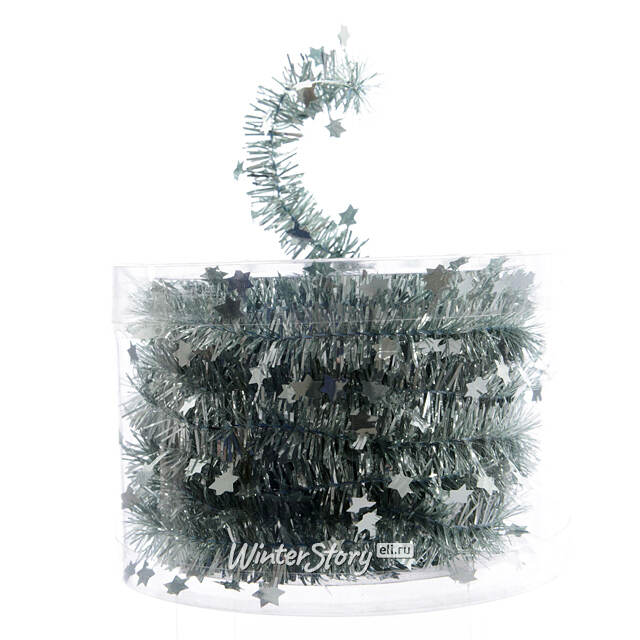 Мишура Звездная 7 м*35 мм мятная Kaemingk