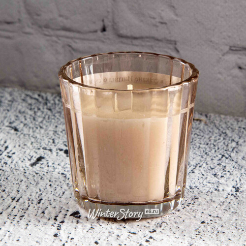 Свеча в стакане Ингрид 6 см кофейная, стекло Koopman