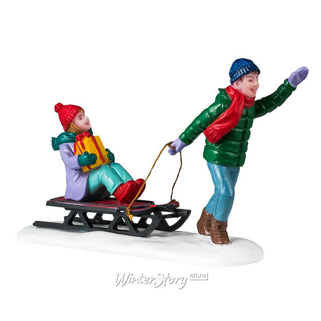 Фигурка Дети везут подарок 8 см Lemax