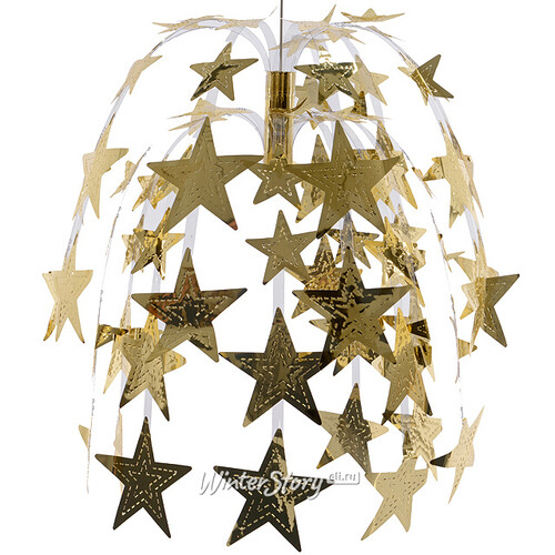 Потолочное украшение Фонтан Звезды 60 см, фольга, золотой Kaemingk