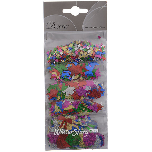 Присыпка Фигурные Блестки разноцветные Kaemingk