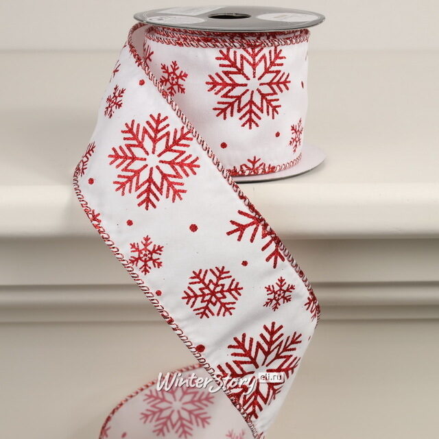 Декоративная лента Snowfall 270*6 см Kaemingk (Кейминг)