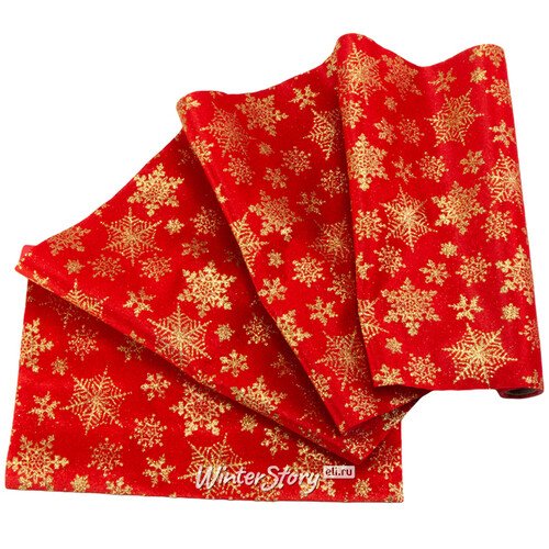 Ткань для декорирования Рубиновая Элегия - Снегопад 35*200 см Kaemingk