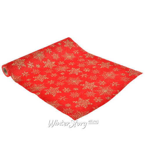 Ткань для декорирования Рубиновая Элегия - Снегопад 35*200 см Kaemingk