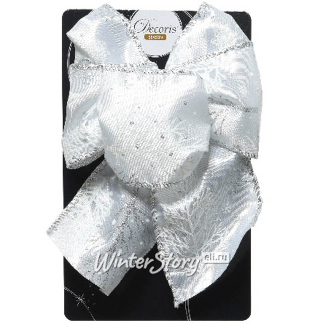 Бант на елку Snow Fable: Зимний Лес 15*11 см Kaemingk