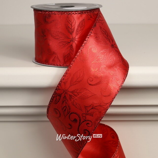 Декоративная лента Ruby Flame 270*6 см Kaemingk