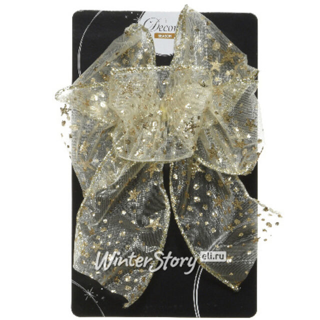 Бант на елку Pearl Fable: Звездочки 15 см Kaemingk