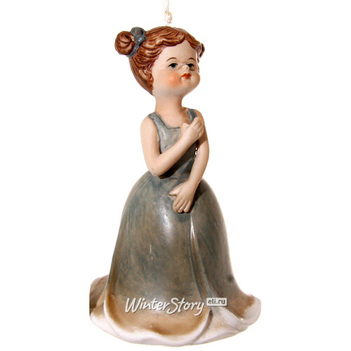 Елочная игрушка Девочка - Колокольчик, 11 см, подвеска ShiShi