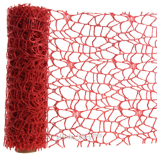 Декоративная лента Кружевная 200*15 см красная Kaemingk