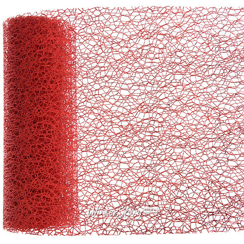 Декоративная лента Ажурная 200*15 см красная Kaemingk