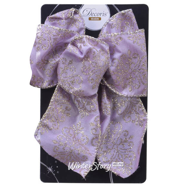 Бант для декора Rosa Lilla: Вензеля 15*11 см Kaemingk