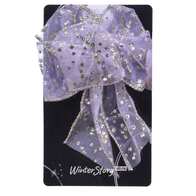 Бант для декора Rosa Lilla: Горошек 15*11 см Kaemingk