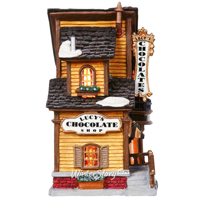 Магазин шоколада Lucys Chocolate Shop 18*14 см, подсветка Lemax (Лемакс)