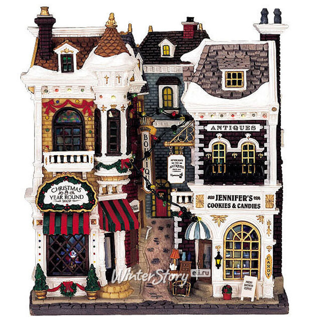 Фасад Рождественские магазинчики, 25*22*8 см, подсветка, батарейки Lemax