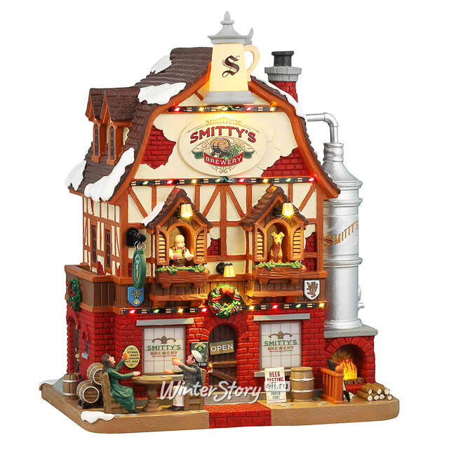 Пивоварня Smittys Brewery 25*21 см, подсветка, на батарейках Lemax