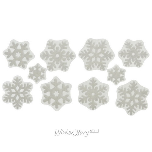 Новогодние стикеры Белые Снежинки 49*23 см Kaemingk