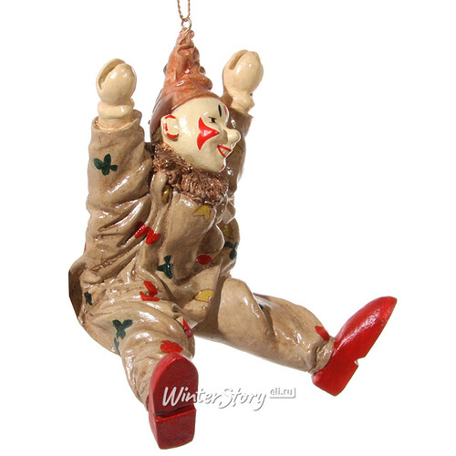 Елочная игрушка Клоун в Красных Ботинках, 10 см, подвеска ShiShi